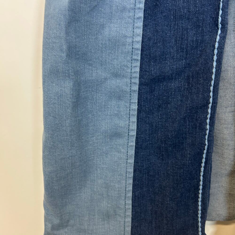 The Hippie Shake Denim 2 Tone Dress Vest Heroes Layering piece Women’s Size 4 - Picture 7 of 9